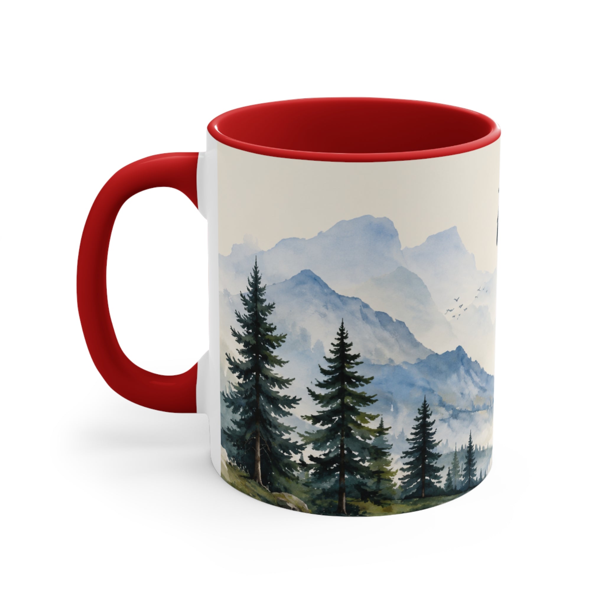 Find Your Own Path Accent Mug — Inspirational Mountain Landscape Coffee Cup